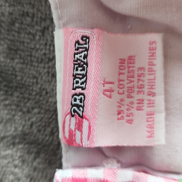 2B Real, Girl's sz4T, Gingham Dress, Pink&White,Orange&White  Check w Appliques - Picture 10 of 13